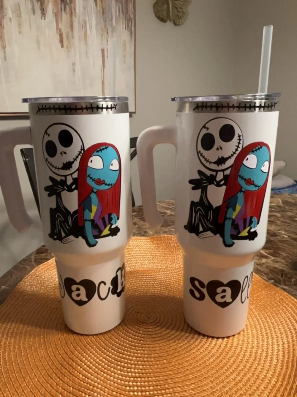 Nightmare Before Christmas Custom Tumbler Set